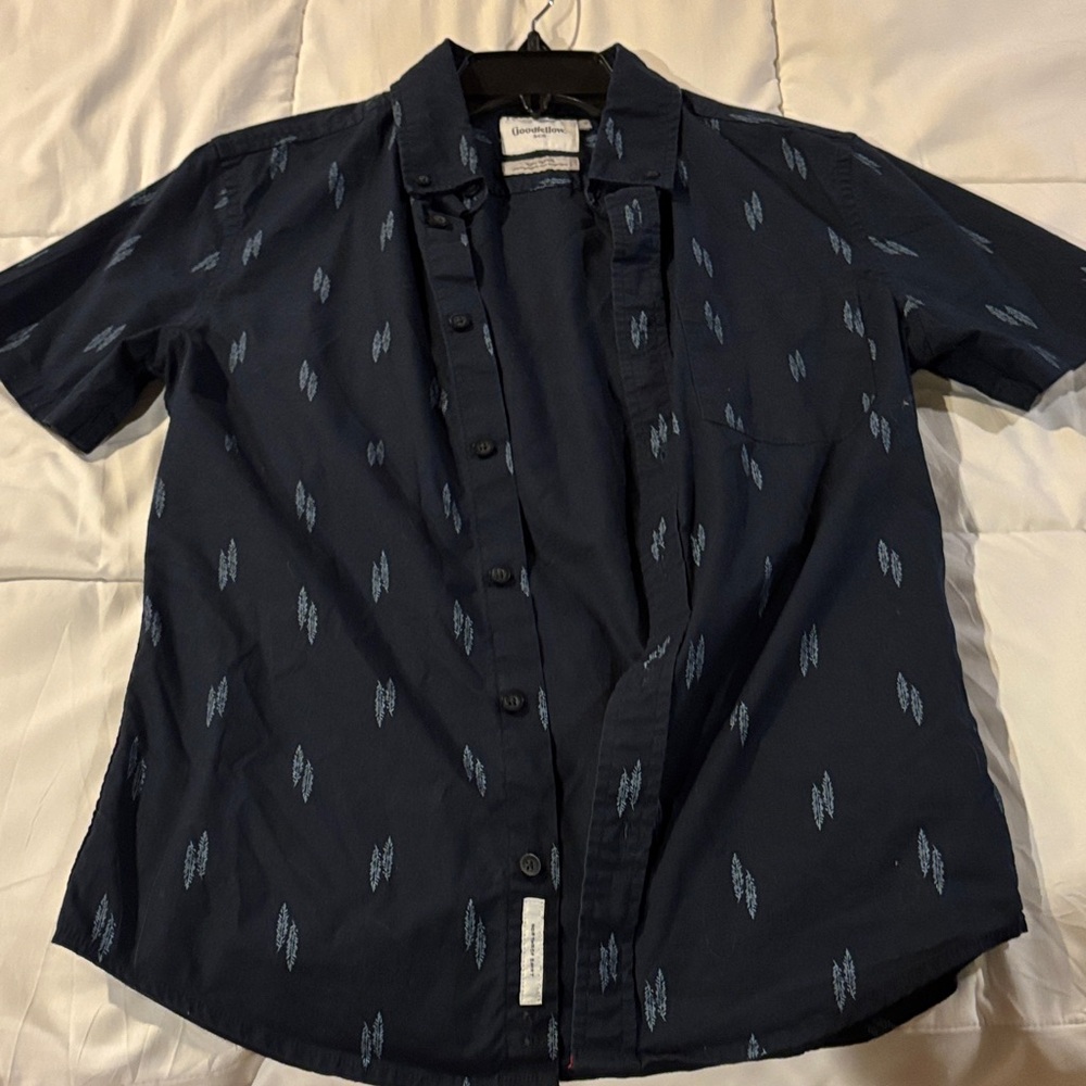 Goodfellow & Co Dark Blue Feather Shirt